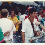 1987 - Ivo Araújo playing with Manhattan Samba at the Brazilian Day New York on 46th Street, Little Brazil