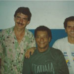 January 15th 1994 - Tomate Mestre Paulão and Ivo Araújo playing with the Escola de Samba União da Ilha do Governador